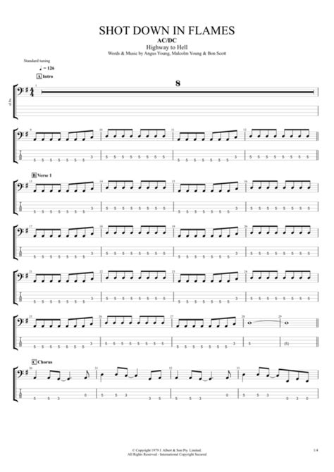 Shot Down In Flames Tab By Ac Dc Guitar Pro Full Score Mysongbook