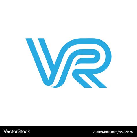 Letter Vr Initial Logo Design Royalty Free Vector Image