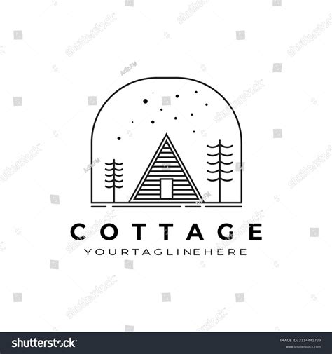 Cabin Night Modern Logo Vector Logo Stock Vector Royalty Free