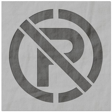 No Parking Symbol Stencil | Stencil Stop