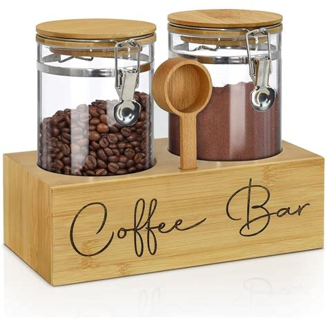 $9/mo - Finance Glass Coffee Canister with Scoop, Coffee Bean Storage ...