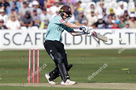 Nic Maddinson Batting Action Surrey During Editorial Stock Photo ...