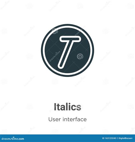 Italics Vector Icon On White Background Flat Vector Italics Icon