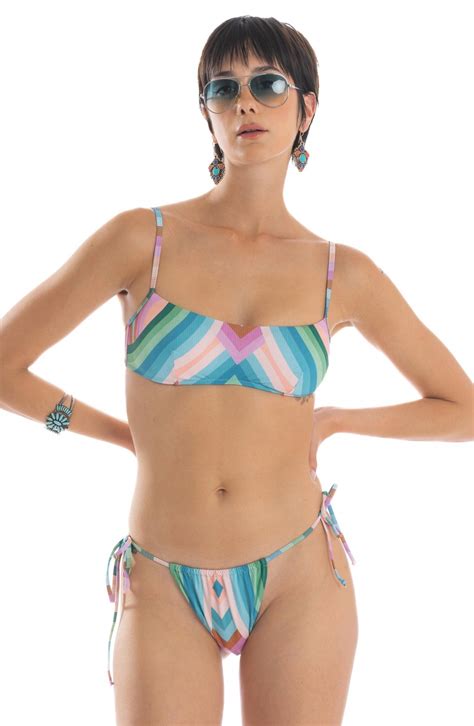 Bikini Bandeau Indio Size S Color Light Blue Brief Sliding Reduced Coverage