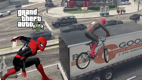 Gta V Spiderman Epic Bmx Fails And Stunts Youtube