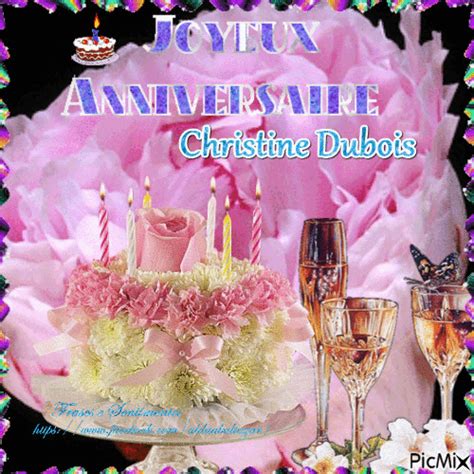 Joyeux Anniversaire Christine Dubois  Animado Gratis Picmix