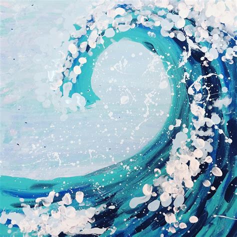 OCEAN WAVE Painting Art Lesson by Art Teacher in LA Art - Etsy