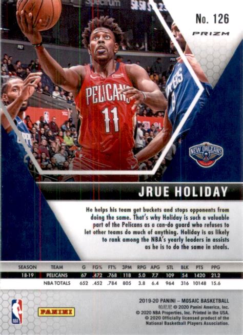 Panini Mosaic Mosaic Jrue Holiday On Kronozio