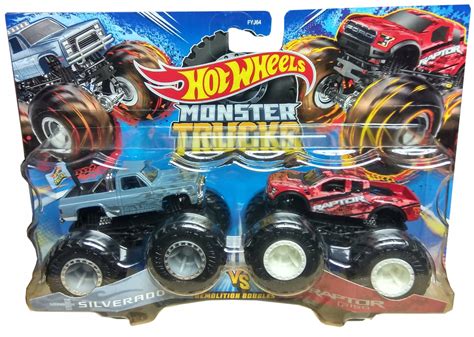 Hot Wheels Monster Trucks Demolition Doubles Silverado Vs Raptor F Cena