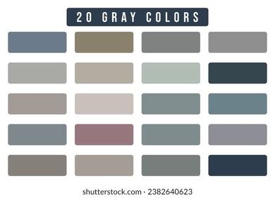 Vector Gray Color Palette Collection Stock Vector (Royalty Free ...