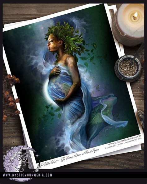 The Goddess Gaia / Fantasy Art / Fantasy Painting / Mother Goddess / Print / Earth Goddess ...