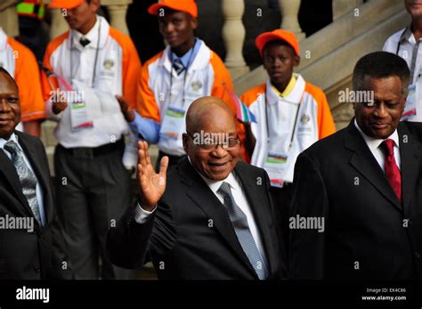 President Jacob Zuma President Of South Africa And Max Vuyesile Sisulu Speaker Of The National