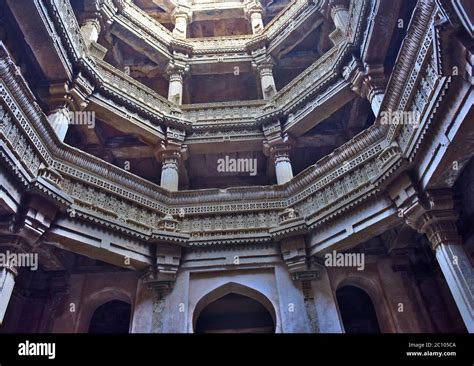 adalaj stepwell  gujarat india stock photo alamy