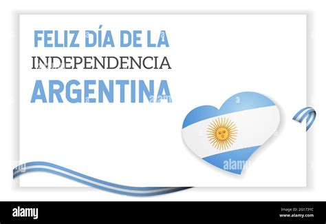 Argentina día de independencia tarjeta de felicitación plantilla y