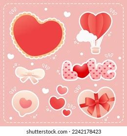 Cute Hand Draw Valentines Day Element Stock Vector Royalty Free