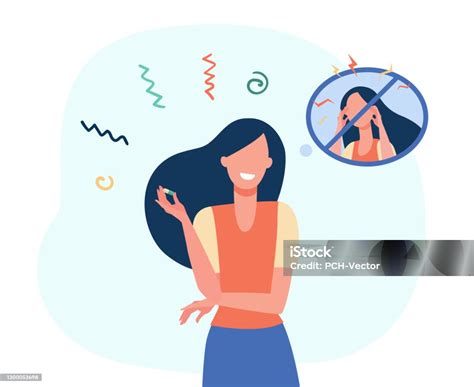 Woman Taking Antidepressant Meds Stock Illustration Download Image