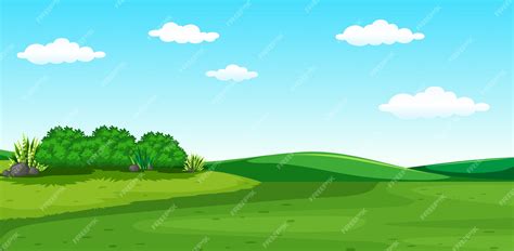 Premium Vector A Beautiful Greenery Scenery