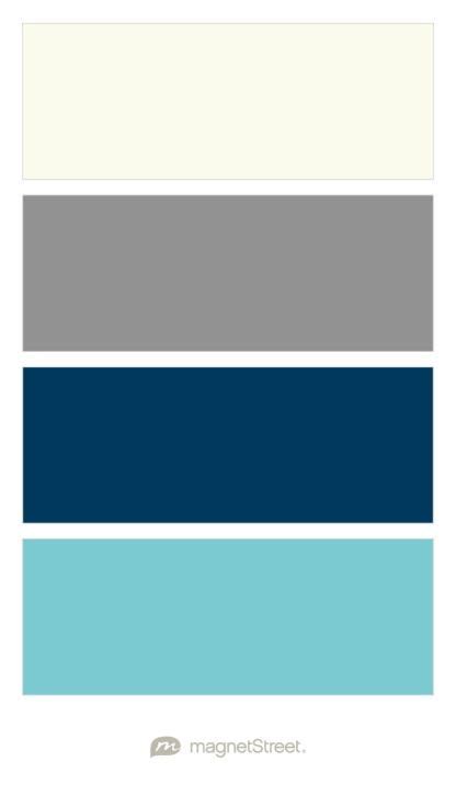 Ivory Classic Gray Navy And Turquoise Wedding Color Palette Custom Color Palette Created At