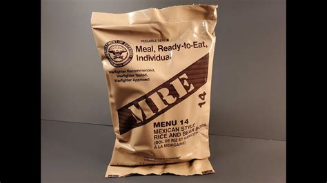 Us Mre Mexican Style Rice And Bean Bowl Review Meal Ready To Eat