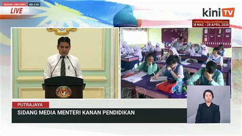 LIVE Sidang Media Menteri Kanan Pendidikan Radzi Jidin Video Dailymotion