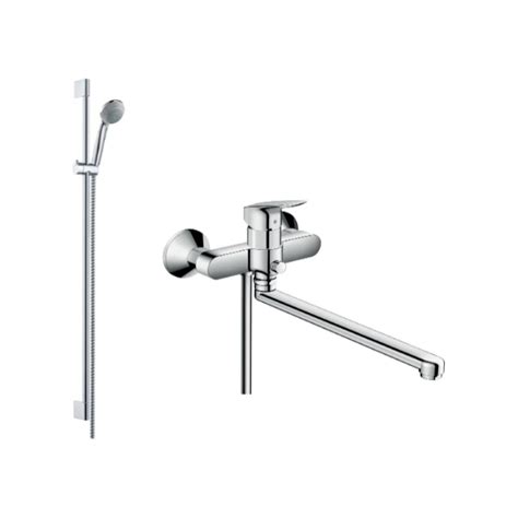 Смеситель Hansgrohe Logis однорычажный, с длинным изливом с душевым ...