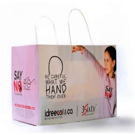 White Base Gsm Printed Kraft Paper Shopping Bag Kg At Rs