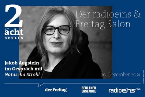 2 um acht Berlin ǀ Der Salon mit Natascha Strobl der Freitag