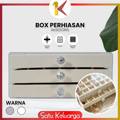 Jual Sk K Kotak Perhiasan Wanita Laci Jewelry Box Dengan Sekat