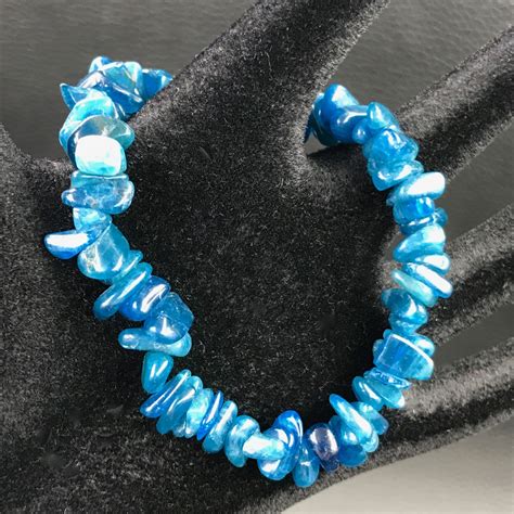 Bracelet en apatite bleue Cœur de Pierres