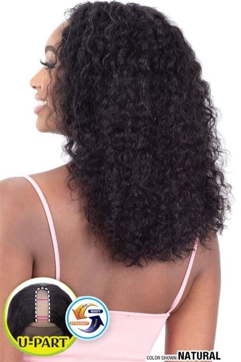 Shake N Go Naked Natural Human Hair Tru U Part Wig Tru Deep Wave Wet Wavy Beauty
