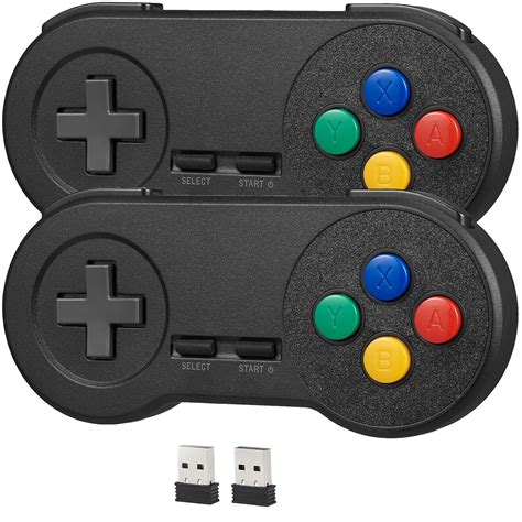 2 Pack 2 4ghz Wireless Usb Snes Controller Modeslab India Ubuy