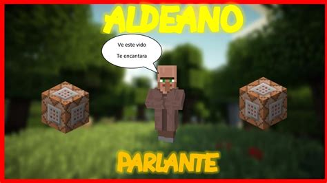 Como Hacer Que Un Aldeano Hable En Minecraft Pe Youtube