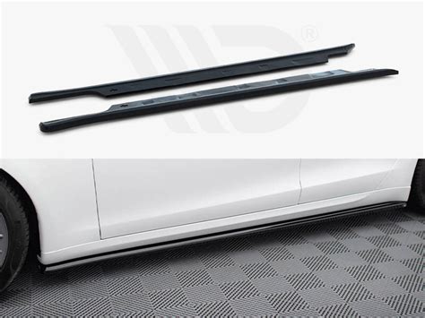 Side Skirts Diffusers V 2 Tesla Model S Plaid Mk 1 Facelift Maxton