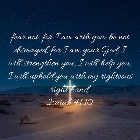 Do Not Fear I Am With You Isaiah 4110 Seminary Gal Do 55 Off