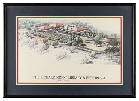 Richard Nixon Signed Print Rr Auction