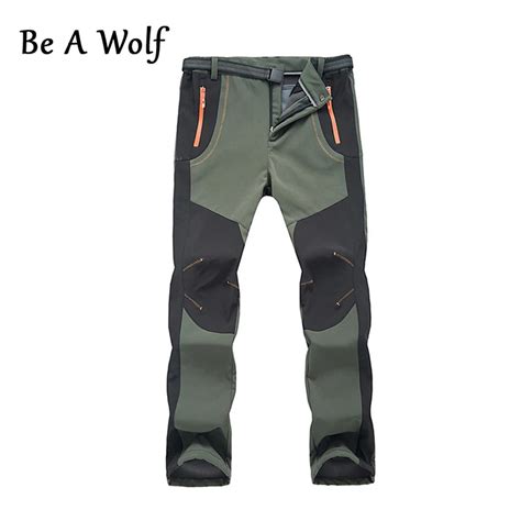 Be A Wolf Men Hiking Pants Outdoor Softshell Trousers Waterproof