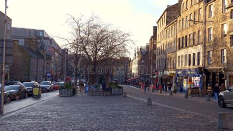 Beautiful Grassmarket in Edinburgh - EDINBURGH, SCOTLAND - JANUARY 10 ...