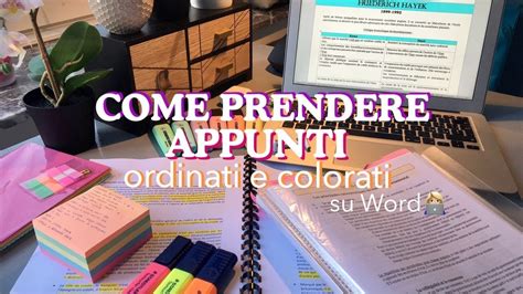 Come Prendere Appunti Ordinati E Colorati Su Word Metodo