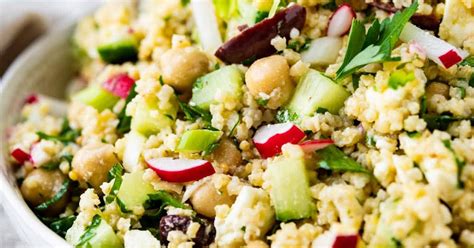 Mediterranean Chickpea Millet Salad Recipe Yummly