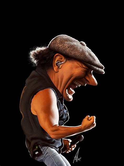 Brian Johson Acdc Funny Caricatures Caricature Celebrity Caricatures