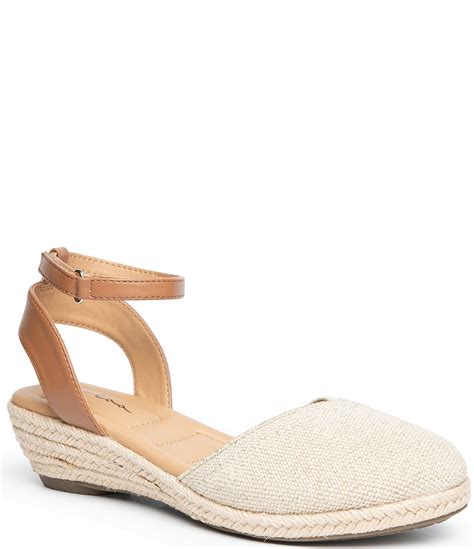 Me Too Nikkie Elastic Closed Toe Ankle Strap Wedge Espadrilles Dillards