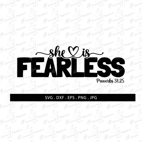 She Is Fearless Svg She Is Fearless Dxf She Is Fearless Etsy Nederland