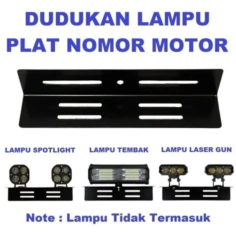 Jual Dudukan Bracket Lampu Led Tembak Sorot Braket Tanduk Bumper Plat