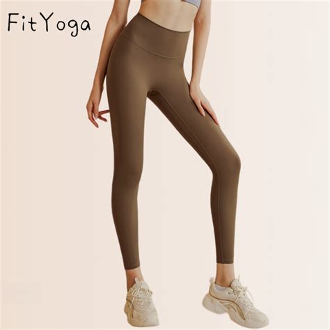 Fityoga Sports Nude Sense Yoga Fitness Pants High Waist Tight Running Hip Lifting Quick Dry Yoga