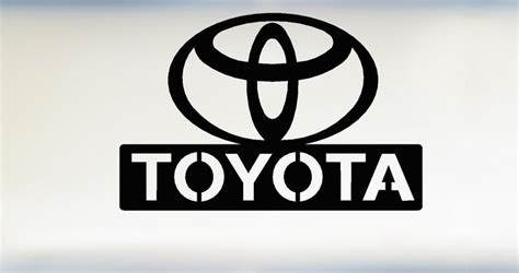 the toyota logo is shown in black and white