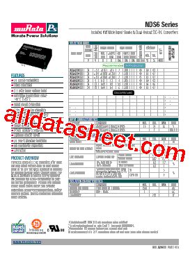 Nds D C Datasheet Pdf Murata Power Solutions Inc