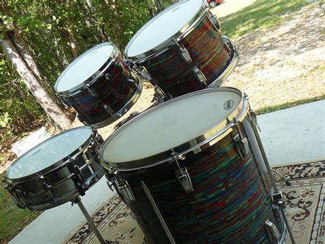 1969 Ludwig Psychedelic Red Hollywood Drum Set — Not So Modern Drummer