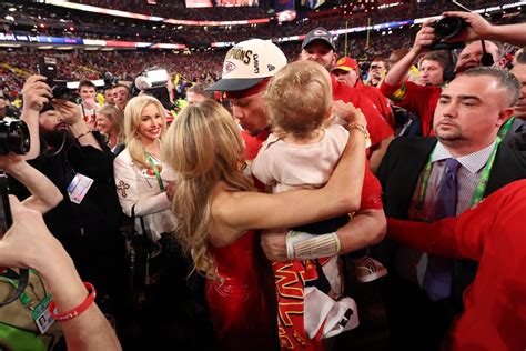 Patrick Mahomes Celebrates Super Bowl Win with Brittany & Their ...