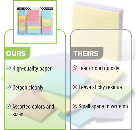 Buy Mr Pen Sticky Notes Set Assorted Sizes 15 Pcs Pastel Colors