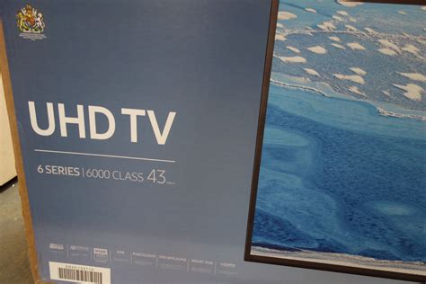 SAMSUNG UE43KU6000 Smart 4k Ultra HD HDR 43" LED TV. RRP £549. 4k Ultra ...
